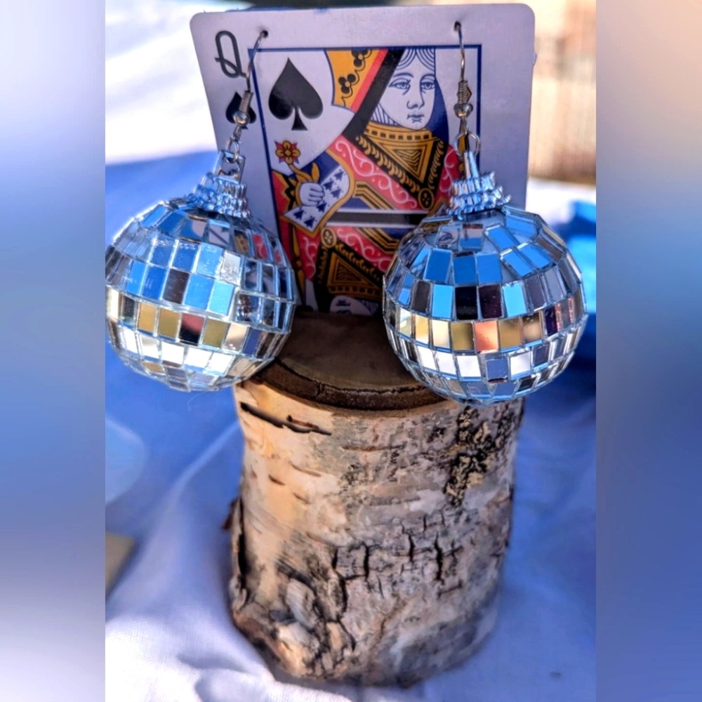 Disco Ball earrings - Picture 2 of 3